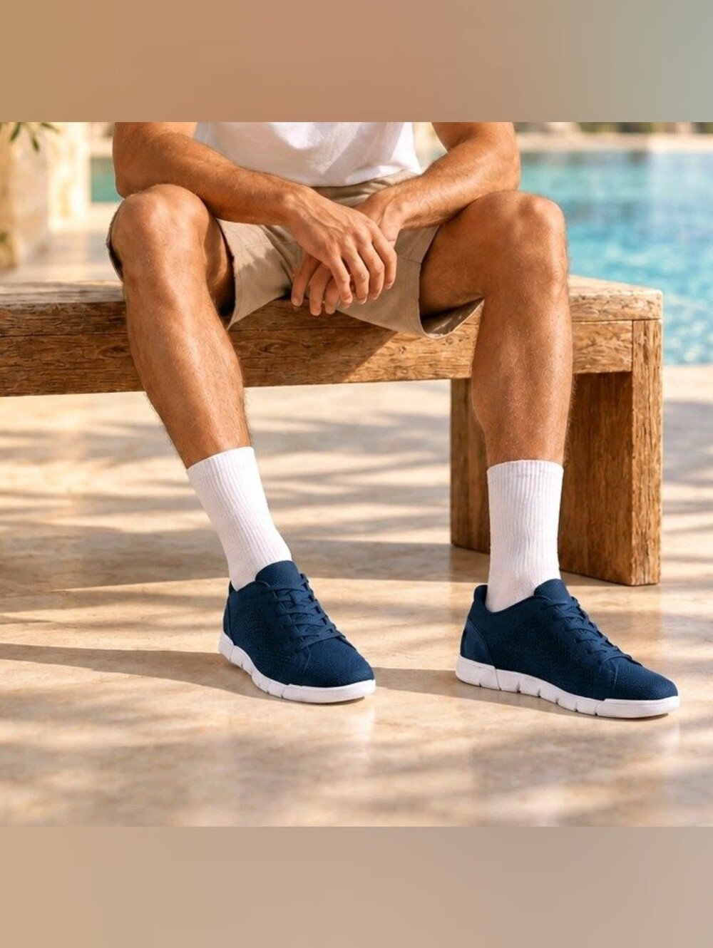 SWIMS Men's Breeze Tennis Knit Sneaker - Size 8